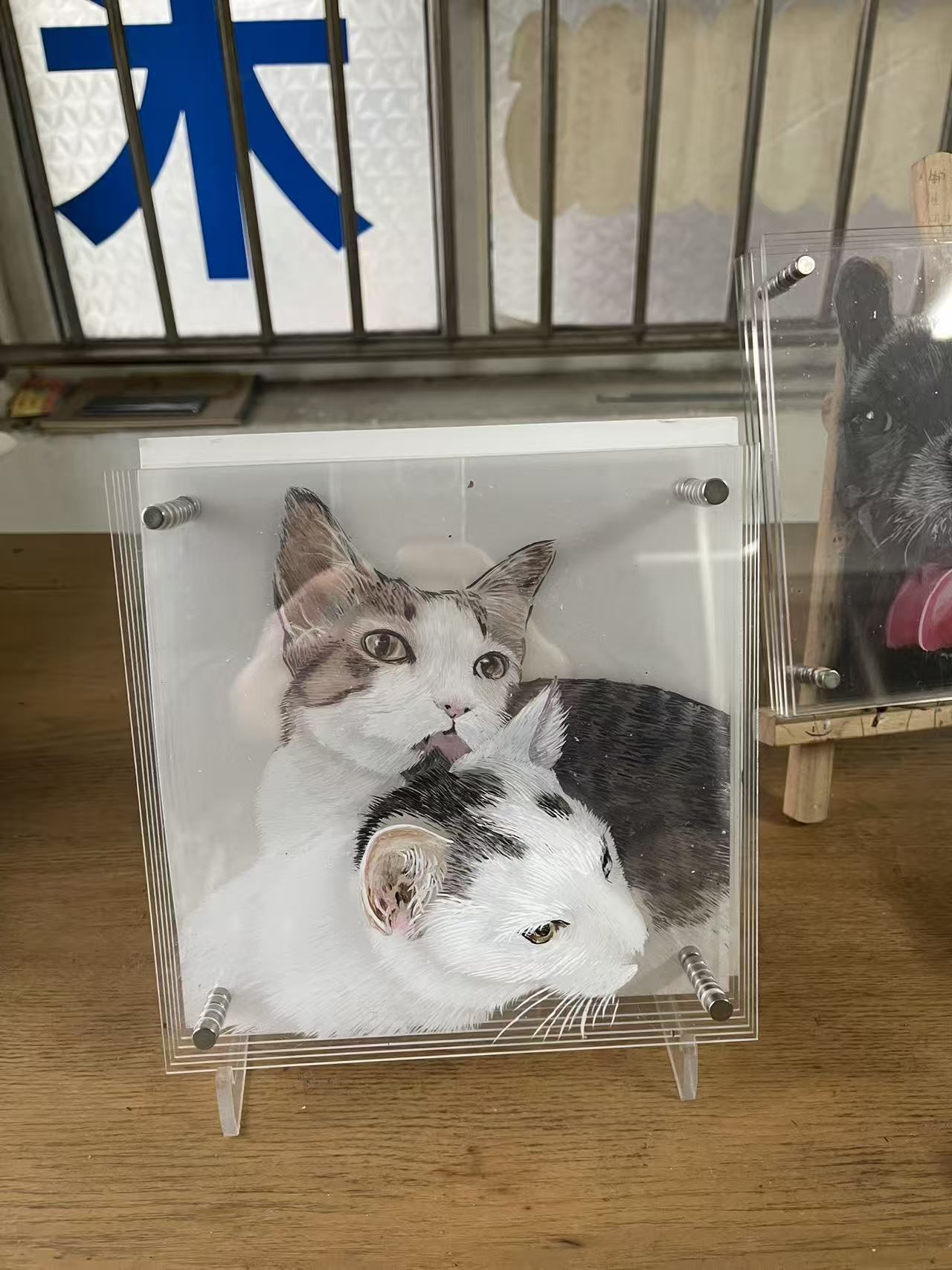 Handmade Custom Multi-Layer 3D Acrylic Pet Portrait | Personalized Gift for Pet Lovers | Send Photo to Customize