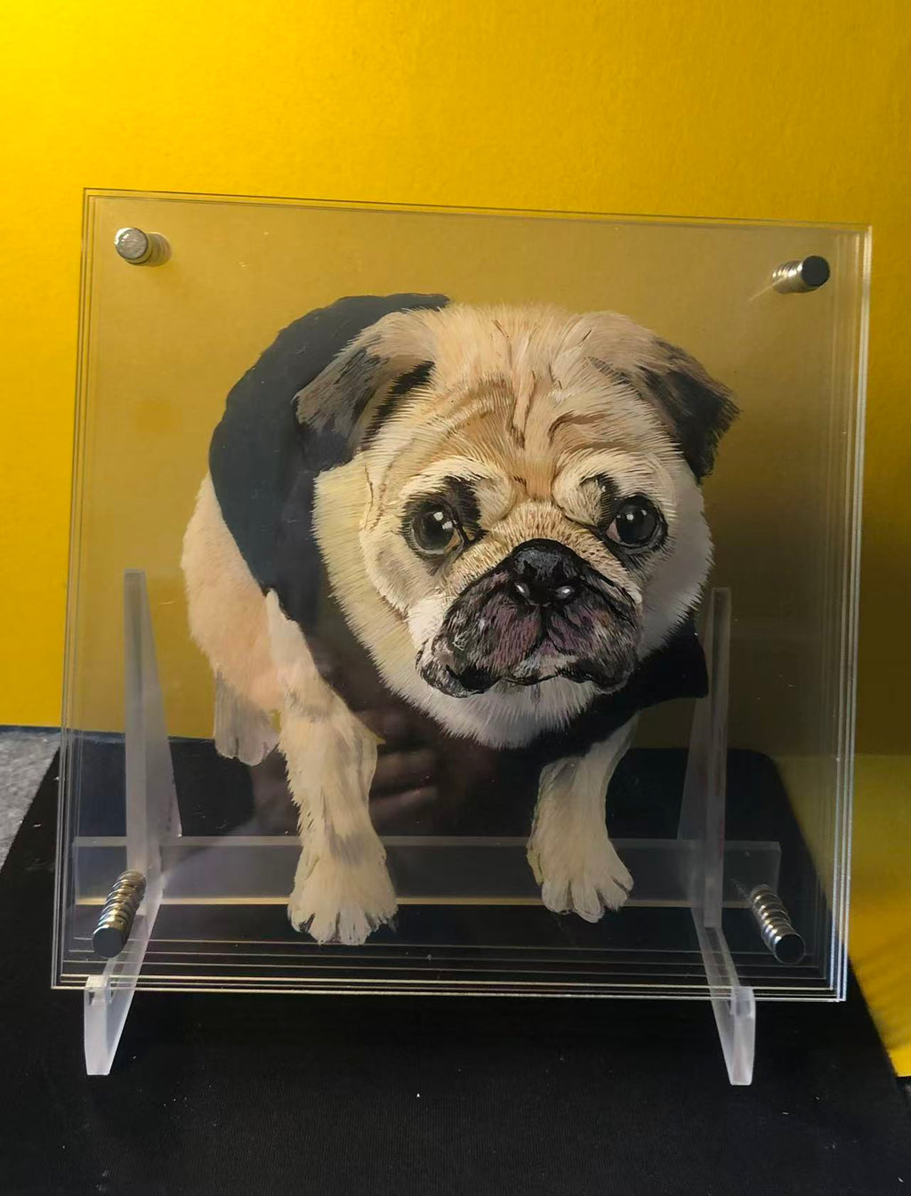Handmade Custom Multi-Layer 3D Acrylic Pet Portrait | For Your Cherished Pet
