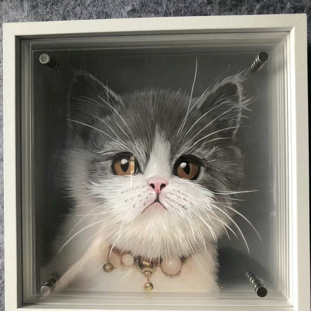 Handmade Custom Multi-Layer 3D Acrylic Pet Portrait | For Your Cherished Pet
